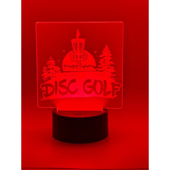 Disc Golf Laser Engraved LED light, Disc Golf Gift, Sport Gift, LED Night Light - Picture 10 of 16